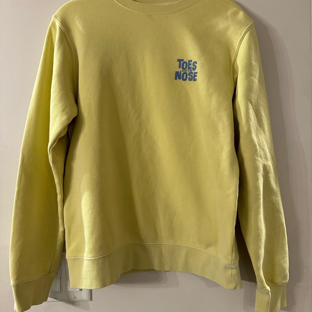 Toes on the Nose Men's Crewneck Sweater - Light Yellow